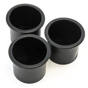 Red Hound Auto 3 Front Center Console Cup Holder Inserts for 2013-2017 Compatible with Ram 1500 Black Plastic Liners