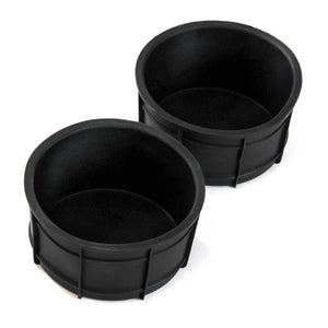 Red Hound Auto 2 Front Seat Floor Cup Holder Inserts 2001-2006 Compatible with GMC Sierra Liners Crew Cab Replacement