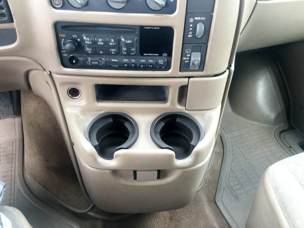 Red Hound Auto 2 Front Cup Holder Inserts 1999-2005 Compatible with Chevy GMC Astro Safari Liner Left Right Pair Black Replacement