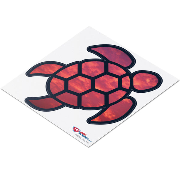Sea Turtle Red Sky Sticker Self-Adhesive Vinyl Decal Rear Window Car Truck Laptop New 2.5 Inches