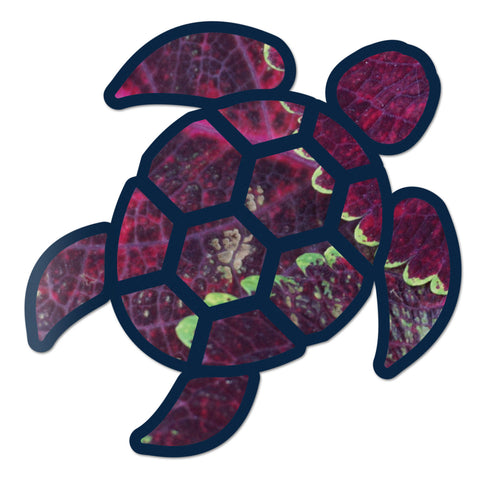 Red Hound Auto Sea Turtle Purple Green Leaf Sticker Decal Wall Tumbler Cup Window Car Truck Laptop 8 Inches