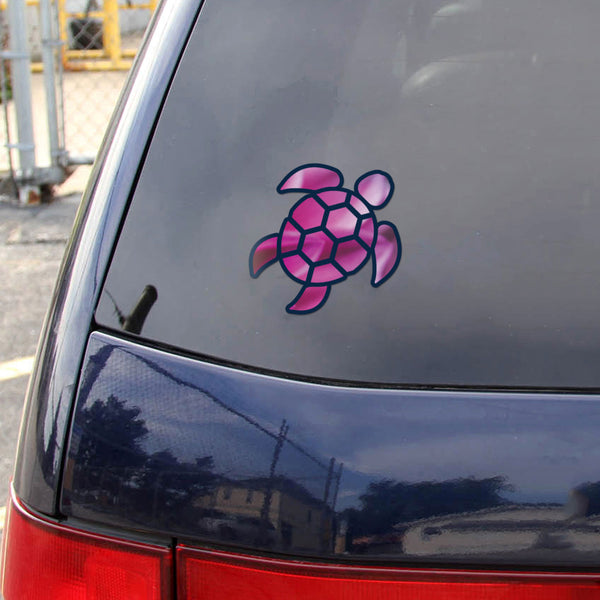 Red Hound Auto Sea Turtle Pink Purple Sticker Decal Wall Tumbler Cup Window Car Truck Laptop 4 Inches