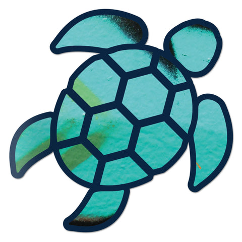 Red Hound Auto Sea Turtle Aqua Blue Sticker Decal Wall Tumbler Cup Window Car Truck Laptop 4 Inches