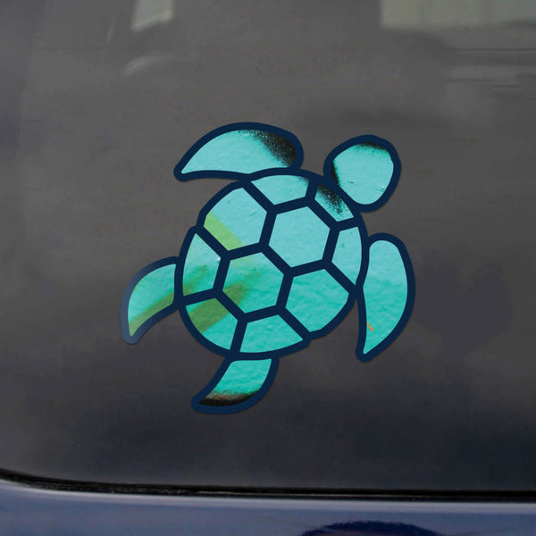 Red Hound Auto Sea Turtle Aqua Blue Sticker Decal Wall Tumbler Cup Window Car Truck Laptop 2.5 Inches