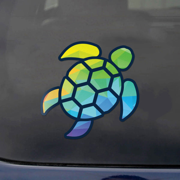Red Hound Auto Sea Turtle Geometric Color Sticker Decal Wall Tumbler Cup Window Car Truck Laptop 4 Inches
