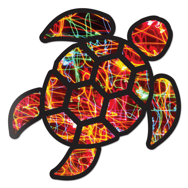 Red Hound Auto Sea Turtle Light Show Sticker Decal Wall Tumbler Cup Window Car Truck Laptop 2.5 Inches