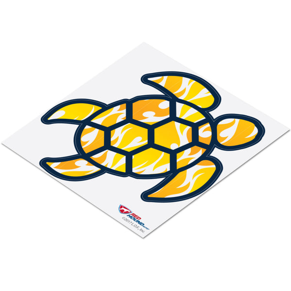Red Hound Auto Sea Turtle Yellow Tribal Sticker Decal Wall Tumbler Cup Window Car Truck Laptop 4 Inches
