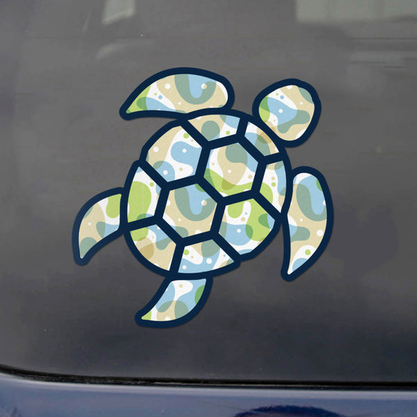 Red Hound Auto Sea Turtle Blue Green Overlay Sticker Decal Wall Tumbler Cup Window Car Truck Laptop 4 Inches