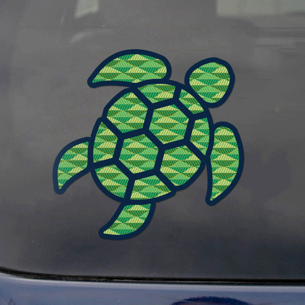 Red Hound Auto Sea Turtle Geometric Leaves Sticker Decal Wall Tumbler Cup Window Car Truck Laptop 4 Inches