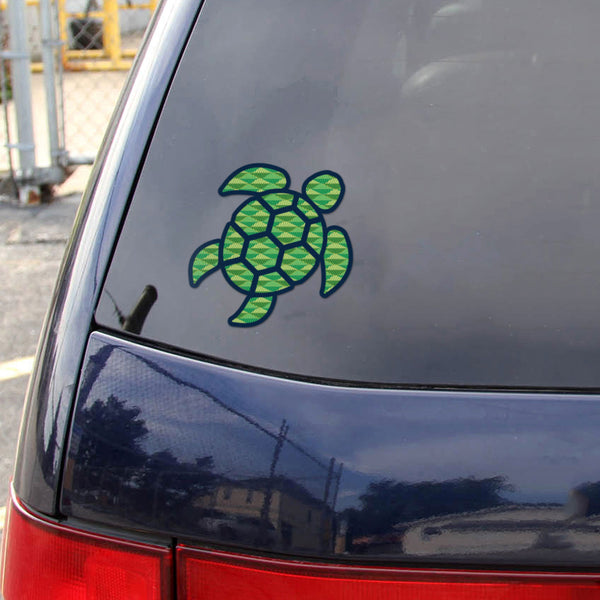 Red Hound Auto Sea Turtle Geometric Leaves Sticker Decal Wall Tumbler Cup Window Car Truck Laptop 4 Inches