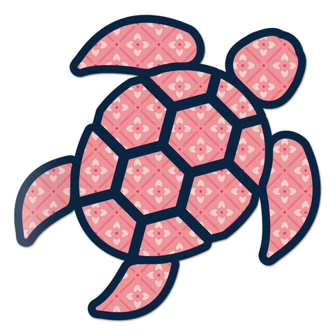 Red Hound Auto Sea Turtle Pink Flower Sticker Decal Wall Tumbler Cup Window Car Truck Laptop 4 Inches