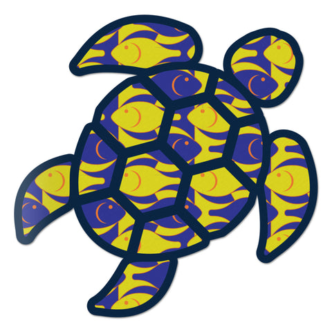Red Hound Auto Sea Turtle Purple Fish Sticker Decal Wall Tumbler Cup Window Car Truck Laptop 8 Inches