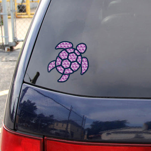 Red Hound Auto Sea Turtle Geometric Purple Sticker Decal Wall Tumbler Cup Window Car Truck Laptop 4 Inches