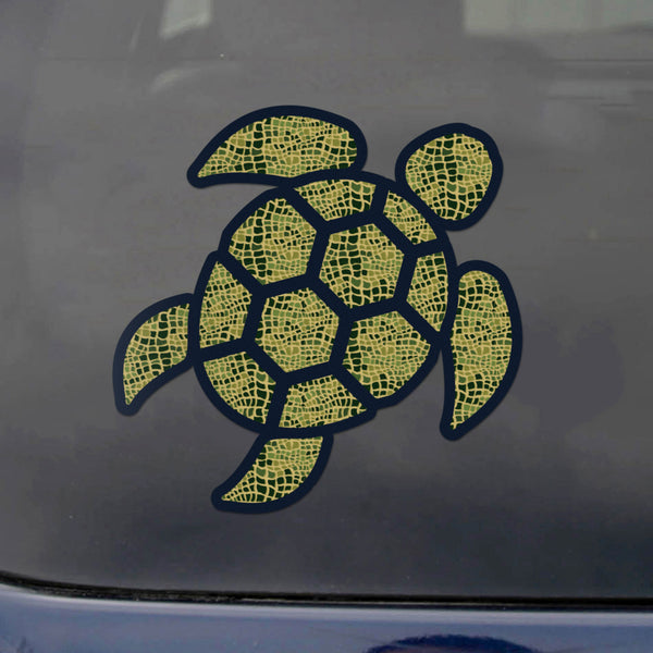 Red Hound Auto Sea Turtle Turtle Shell Sticker Decal Wall Tumbler Cup Window Car Truck Laptop 4 Inches