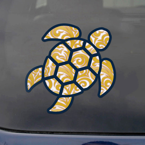 Red Hound Auto Sea Turtle Tribal Swirl Sticker Decal Wall Tumbler Cup Window Car Truck Laptop 4 Inches
