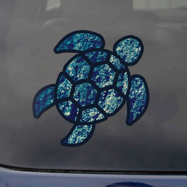 Red Hound Auto Sea Turtle Ocean Floor Blue Sticker Decal Wall Tumbler Cup Window Car Truck Laptop 2.5 Inches