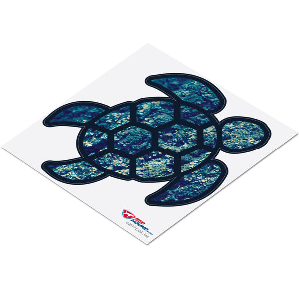 Red Hound Auto Sea Turtle Ocean Floor Blue Sticker Decal Wall Tumbler Cup Window Car Truck Laptop 2.5 Inches