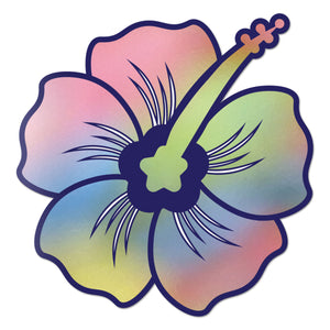 Hibiscus Decal Pink Swirl Sticker Vinyl Rear Window Car Truck Laptop Flower Travel Mug Water and Fade Resistant 2.5 Inches