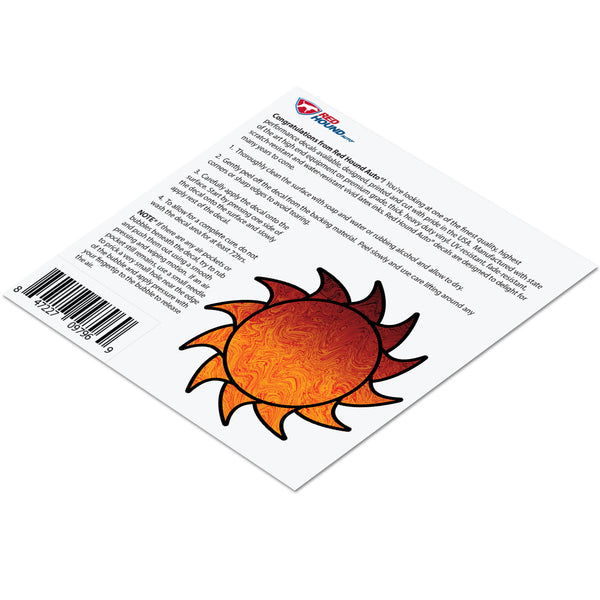 Sun Decal German Haze Print Sticker Vinyl Rear Window Car Truck Sun Solar Travel Mug Water and Fade Resistant 2.5 Inches