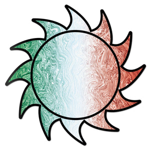 Sun Decal Mexico Swirl Sticker Vinyl Rear Window Car Truck Laptop Sun Travel Mug Water and Fade Resistant 2.5 Inches