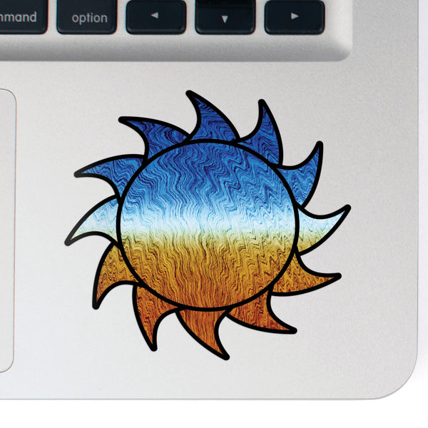 Sun Decal Dark Horizon Sticker Vinyl Rear Window Car Truck Laptop Sun Travel Mug Water and Fade Resistant 2.5 Inches