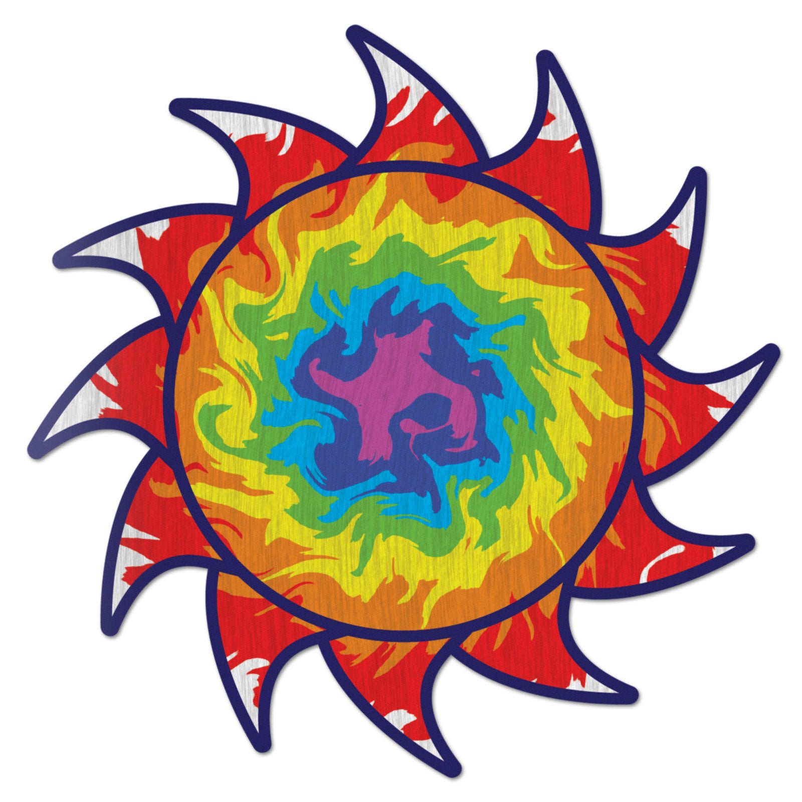 Sun Decal Dragon Tie Dye Sticker Vinyl Rear Window Car Truck Laptop Sun Solar Wall Water and Fade Resistant 4 Inches