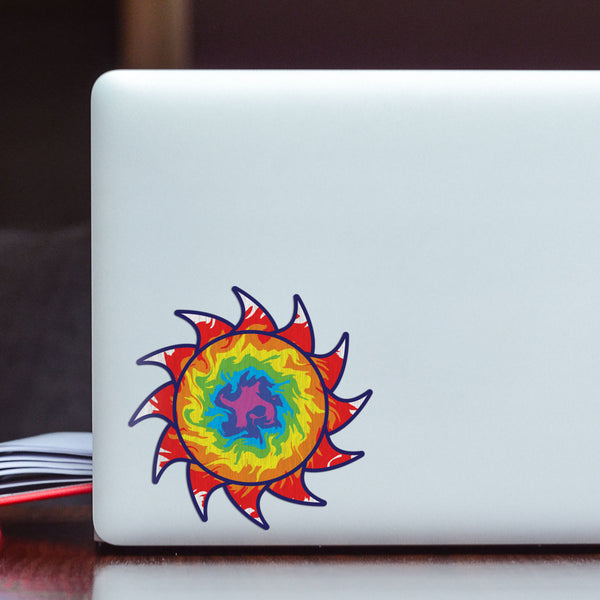 Sun Decal Dragon Tie Dye Sticker Vinyl Rear Window Car Truck Laptop Sun Solar Wall Water and Fade Resistant 4 Inches