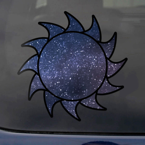 Sun Decal Space Sticker Vinyl Rear Window Car Truck Laptop Sun Solar Wall Water and Fade Resistant 4 Inches