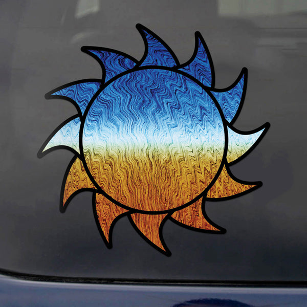 Sun Decal Dark Horizon Sticker Vinyl Rear Window Car Truck Large Sun Solar Wall Water and Fade Resistant 6 Inches