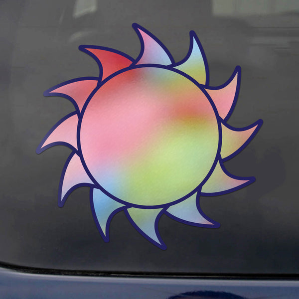 Sun Decal Pink Swirl Sticker Vinyl Rear Window Car Truck Large Sun Solar Wall Water and Fade Resistant 6 Inches