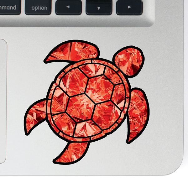 Garnet Sea Turtle Birthstone Decal January Print Sticker Vinyl Rear Window Car Truck Laptop Gem Travel Mug Water and Fade Resistant 2.5 Inches