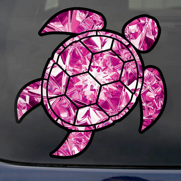Alexandrite Sea Turtle Birthstone Decal June Print Sticker Vinyl Rear Window Car Truck Laptop Gem Travel Mug Water and Fade Resistant 2.5 Inches