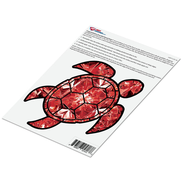 Ruby Sea Turtle Birthstone Decal July Print Sticker Vinyl Rear Window Car Truck Laptop Gem Travel Mug Water and Fade Resistant 4 Inches