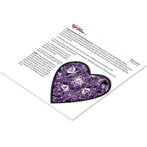 Amethyst Heart Birthstone Decal February Purple Print Sticker Vinyl Rear Window Car Truck Laptop Gem Travel Mug Water and Fade Resistant 2.5 Inches