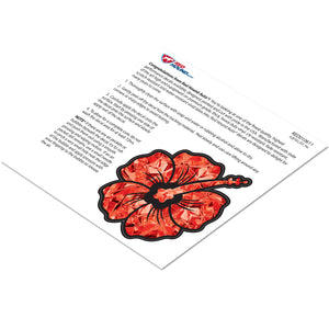 Garnet Hibiscus Flower Birthstone Decal January Red Print Sticker Vinyl Rear Window Car Truck Laptop Gem Travel Mug Water and Fade Resistant 2.5 Inches