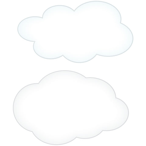 2 Clouds Wall Decals Graphic Peel and Stick Removable 1 Foot Wide 12 Inch Each  Baby Nursery Sticker
