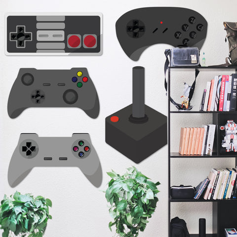 Red Hound Auto 5 Retro Controllers Large Removable Wall Poster Art Premium 24 Inch 2 Feet Each Peel and Stick Self-Adhesive Decal Sticker Reusable Repositionable 5pc Set Ships Rolled