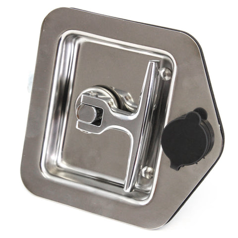Red Hound Auto Folding T Handle Single Point Latch Blind Studs Cylinder Gasket & Keys Camper RV