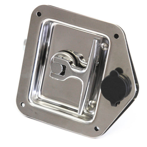 Red Hound Auto Stainless Door Lock Trailer Toolbox RV T Tee Handle Latch 4-3/4 Inches x 4-7/8 Inches w Key