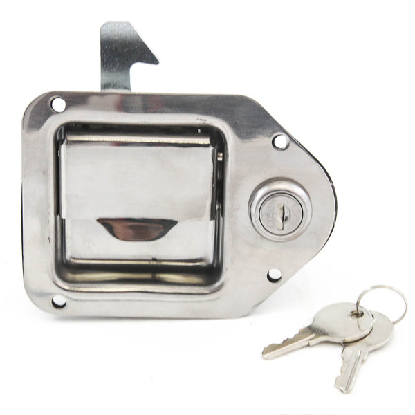Red Hound Auto 8 Stainless Door Lock Trailer Toolbox RV Handle Latch 4-3/8 Inches x 3-1/4 Inches Paddle Key