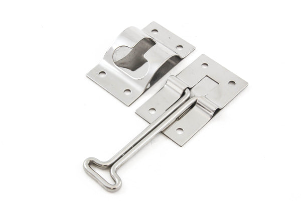 Red Hound Auto Trailer 4 Inches T-Style Entry Door Catch Holder Metal Bracket Hook Keeper Stainless