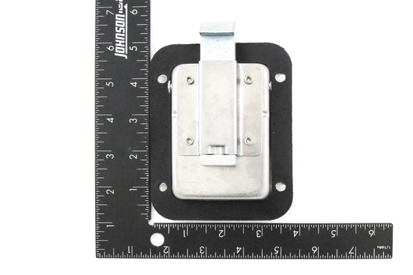 Red Hound Auto 2 SS Steel Door Lock Trailer Toolbox Handle Latch 4-5/8 Inches 3-5/8 Inches Paddle Key Cover