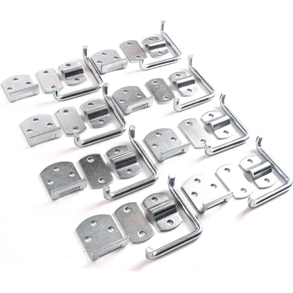 Red Hound Auto Qty 8 Stake Body Rack Straight Mount Bent Bracket Gate Corner Latch Set Security Set Utility Trailer Wood