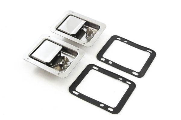 Red Hound Auto 2 Stainless Door Lock Trailer Toolbox RV Handle Latch Large 5.5 Inches Paddle Key New