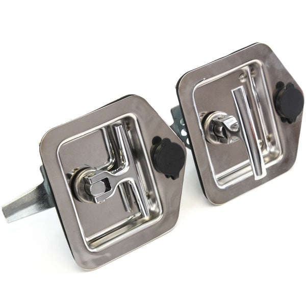 Red Hound Auto 2 Folding T Handle Single Point Latch Blind Studs Cylinder Gasket Keys Camper RV