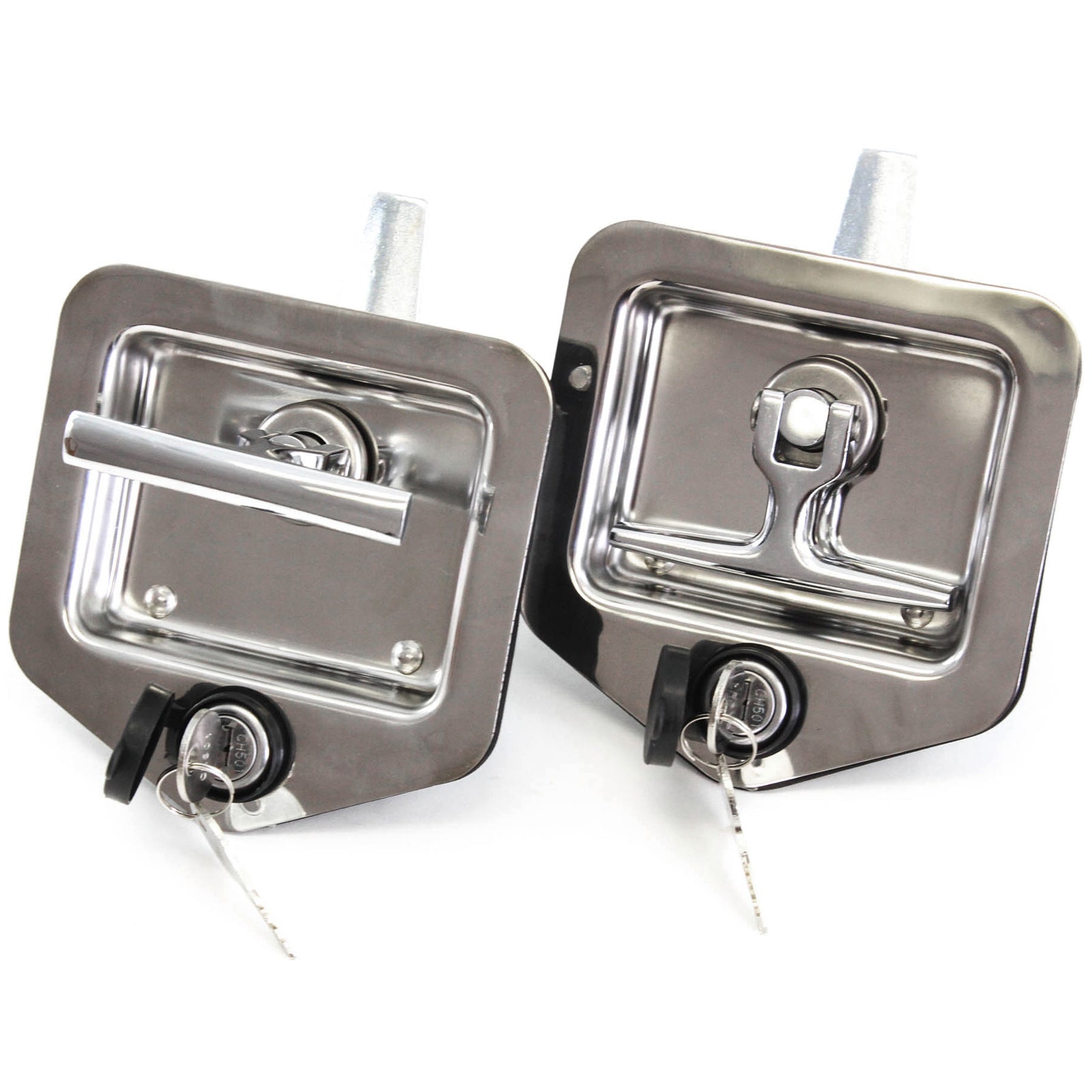 Red Hound Auto 2 Folding T Handle Single Point Latch Blind Studs Cylinder Gasket Keys Camper RV