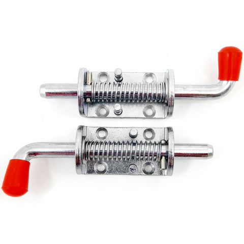 Red Hound Auto 2 Lock Barrel Bolt Spring Latch Premium Stainless Steel Loaded Long Heavy Duty