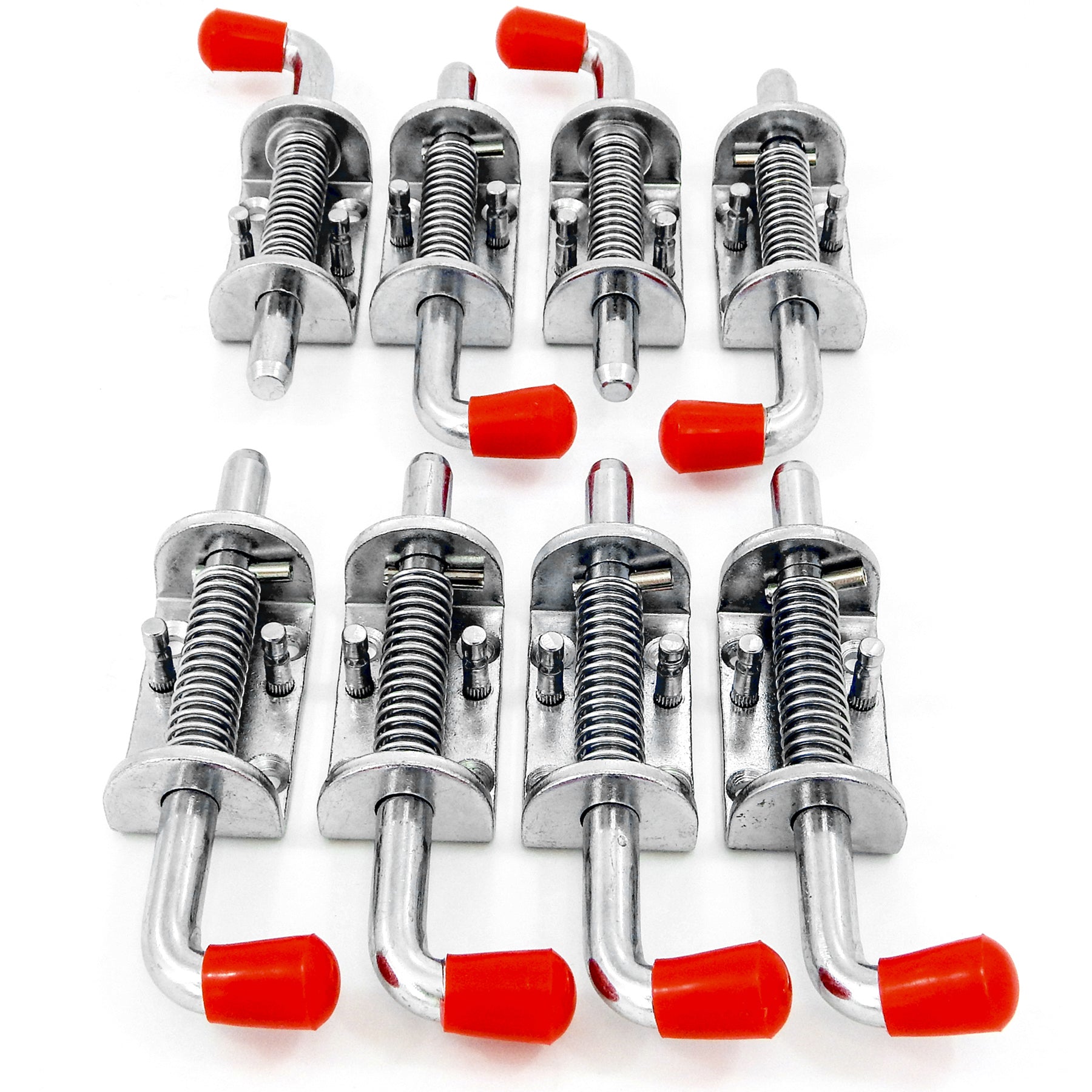 Red Hound Auto 8 Lock Barrel Bolt Spring Latch Premium Stainless Steel Loaded Long Heavy Duty
