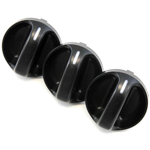 Set of 3 - Compatible with Toyota Tundra Truck 2000-2006 Control Knobs Dials Heater AC or Fan Replacement Full Air Conditioner