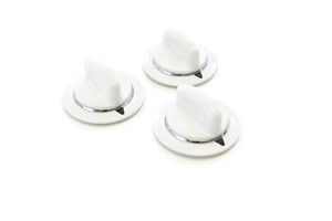 Red Hound Auto 3 White Dryer Timer Control Knobs Replacement Compatible with General Electric Hotpoint RCA WE1M654
